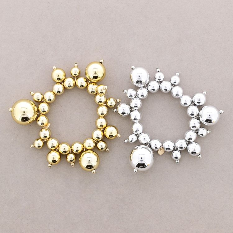 ELASTIC BRACELET WITH METALLIC FINISH BALLS 2