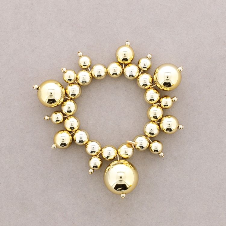 ELASTIC BRACELET WITH METALLIC FINISH BALLS