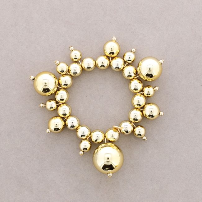 PULSERA ELÁSTICA BOLAS ACABADO METÁLICO
