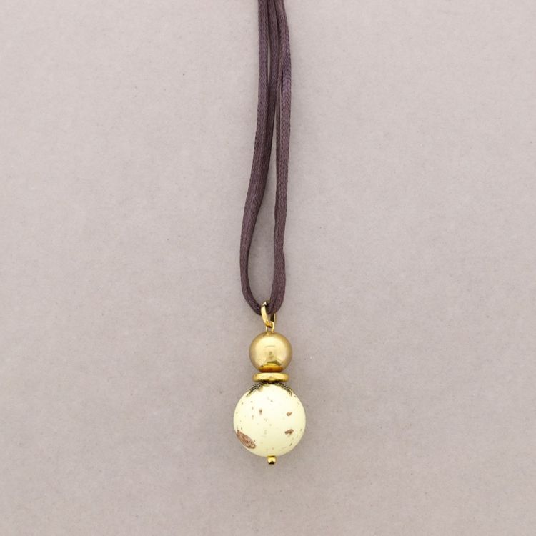 LONG NECKLACE METAL RESIN PENDANT 2