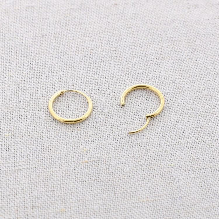 STEEL HOOP EARRINGS 15MM