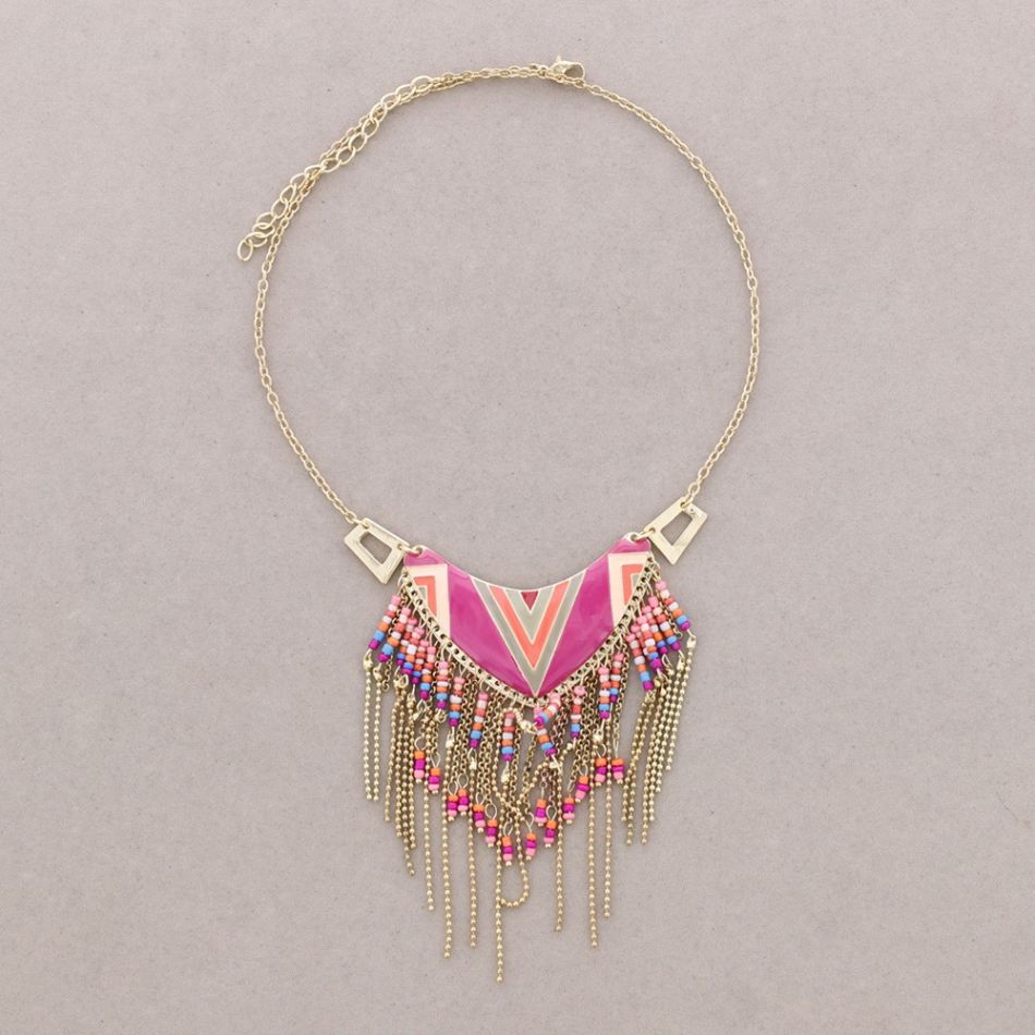 METAL ENAMEL CHOKER PENDANTS