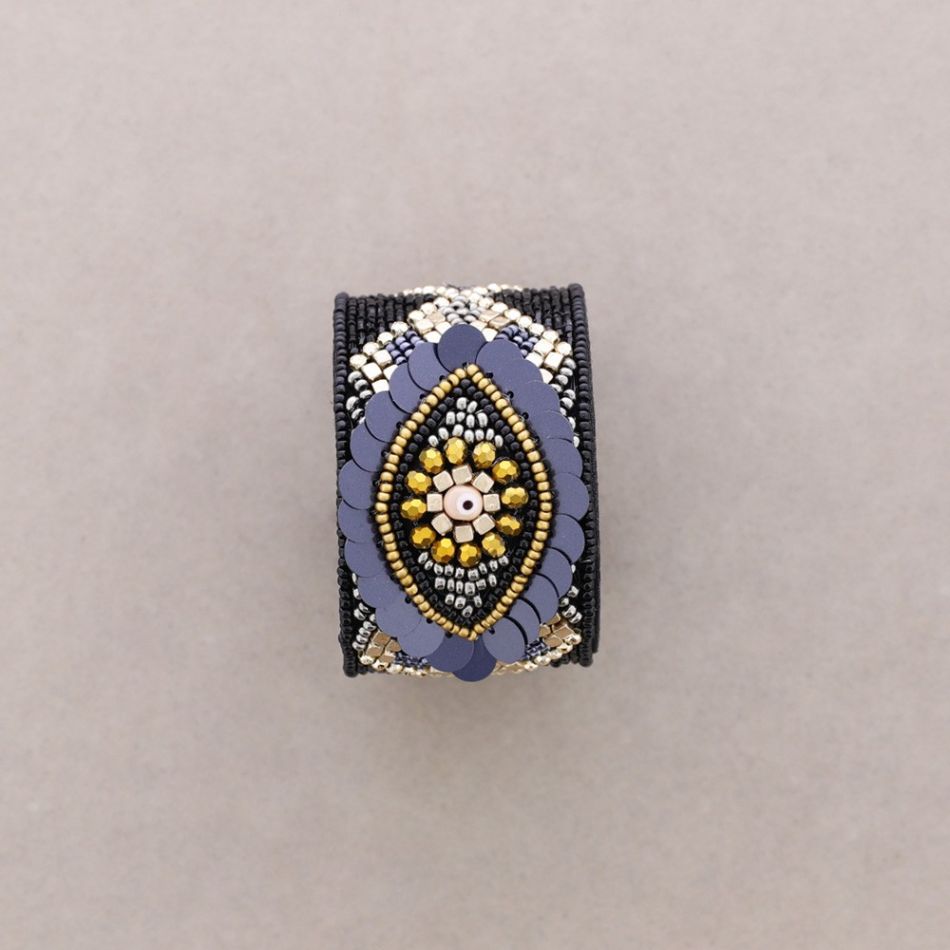 ADJUSTABLE TURKISH EYE SEQUIN BRACELET