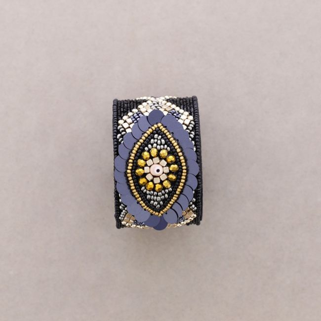 ADJUSTABLE TURKISH EYE SEQUIN BRACELET