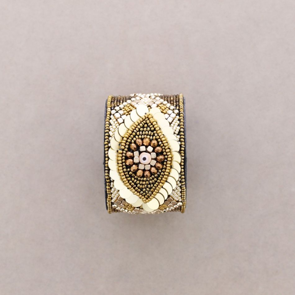 ADJUSTABLE TURKISH EYE SEQUIN BRACELET