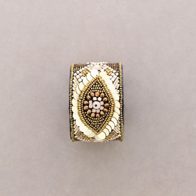 ADJUSTABLE TURKISH EYE SEQUIN BRACELET