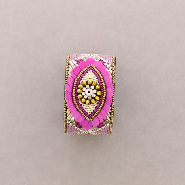 ADJUSTABLE TURKISH EYE SEQUIN BRACELET