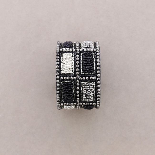 PULSERA AJUSTABLE LENTEJUELAS SEPARACIONES RECTANGULARES