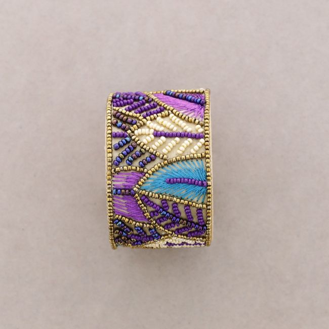 PULSERA AJUSTABLE LENTEJUELAS HOJAS