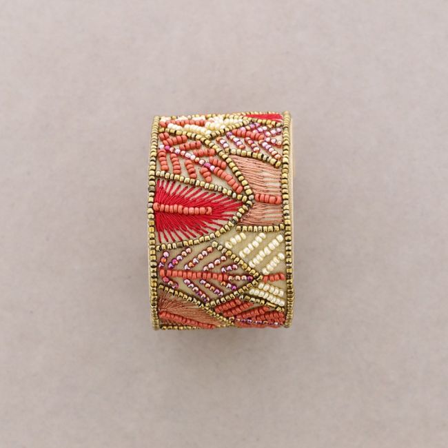 PULSERA AJUSTABLE LENTEJUELAS HOJAS