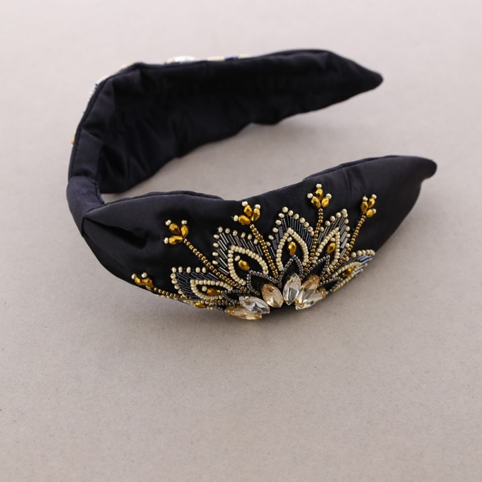 HALF FLOWER SEQUIN HEADBAND