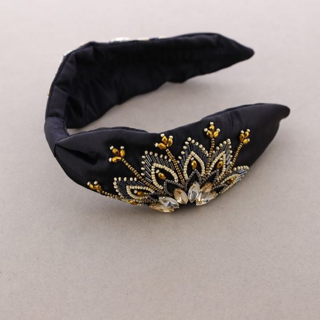 HALF FLOWER SEQUIN HEADBAND