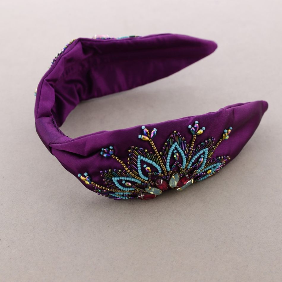HALF FLOWER SEQUIN HEADBAND