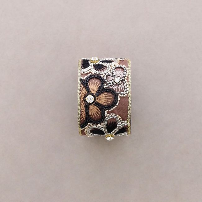 PULSERA AJUSTABLE LENTEJUELAS FLORES