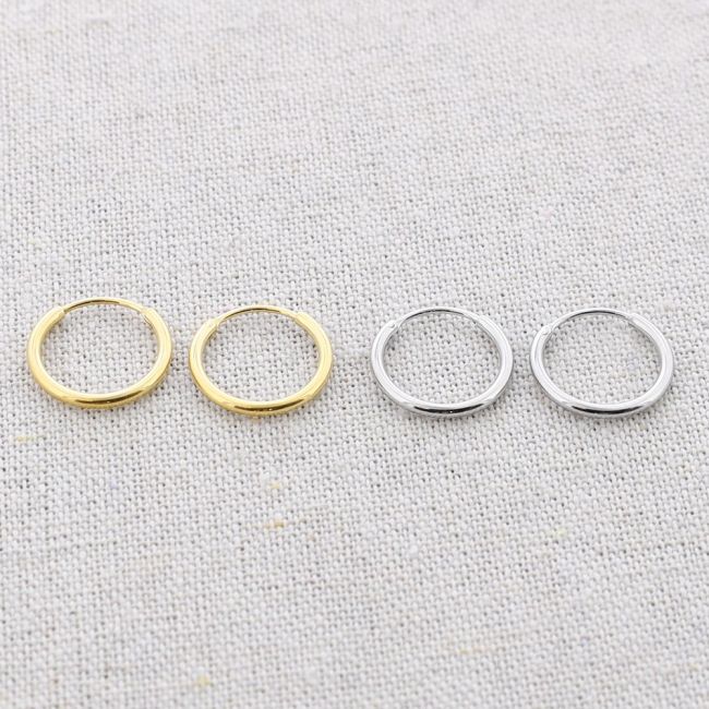 STEEL HOOP EARRINGS 15MM