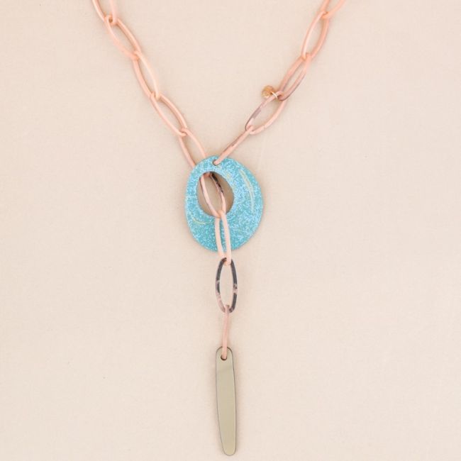 LONG RESIN LINK NECKLACE