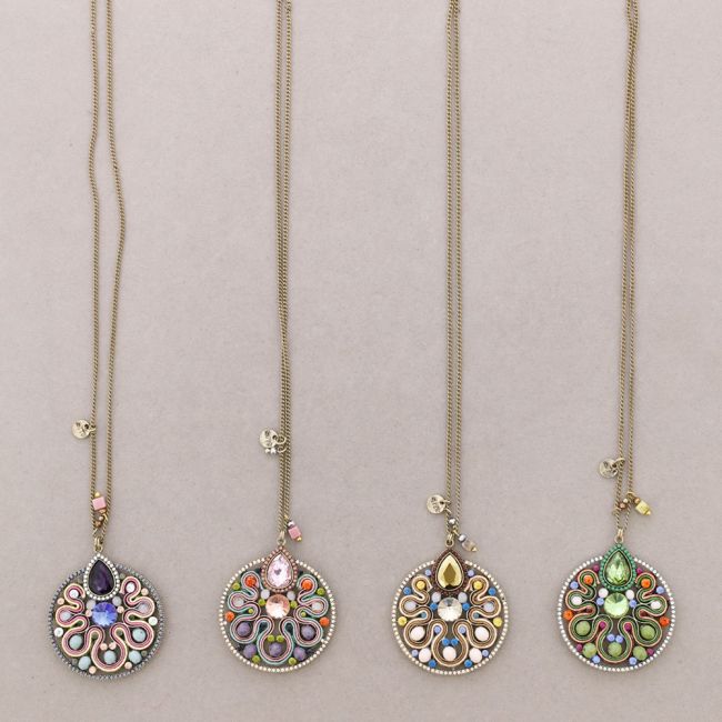 LONG NECKLACE WITH INLAID BEADS