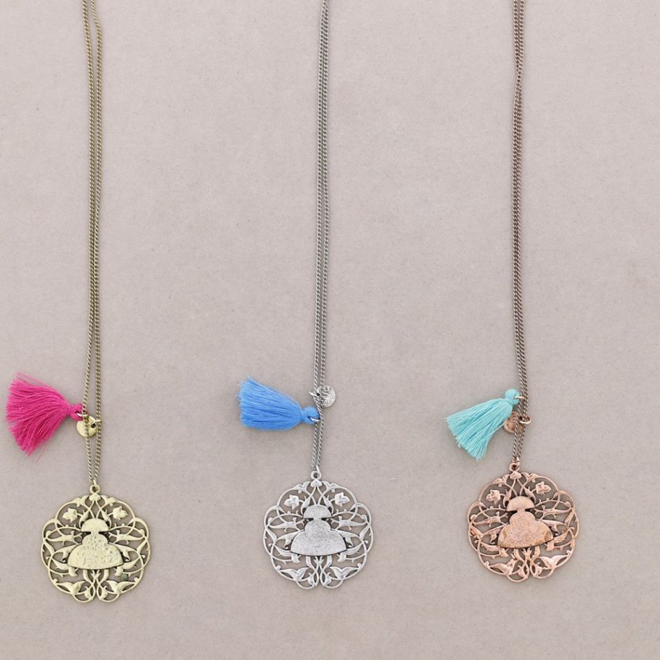 COLLAR LARGO COLG MEDALLON MENINA