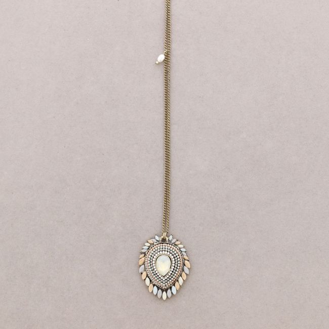 COLLAR LARGO COLG. CUENTAS INCRUSTADAS