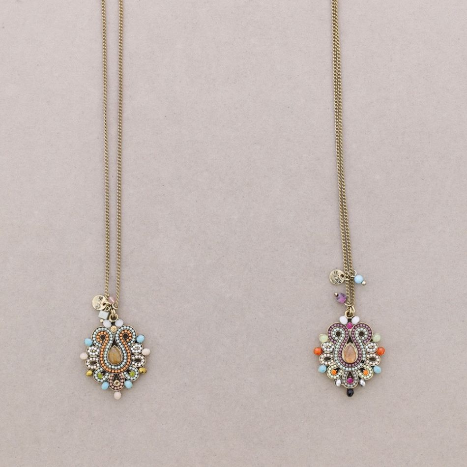 COLLAR LARGO COLG. CUENTAS INCRUSTADAS