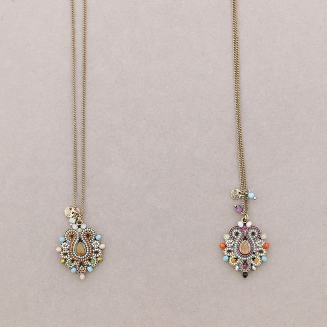 COLLAR LARGO COLG. CUENTAS INCRUSTADAS