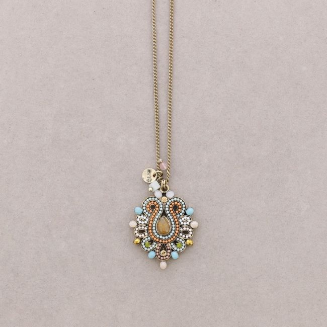 COLLAR LARGO COLG. CUENTAS INCRUSTADAS