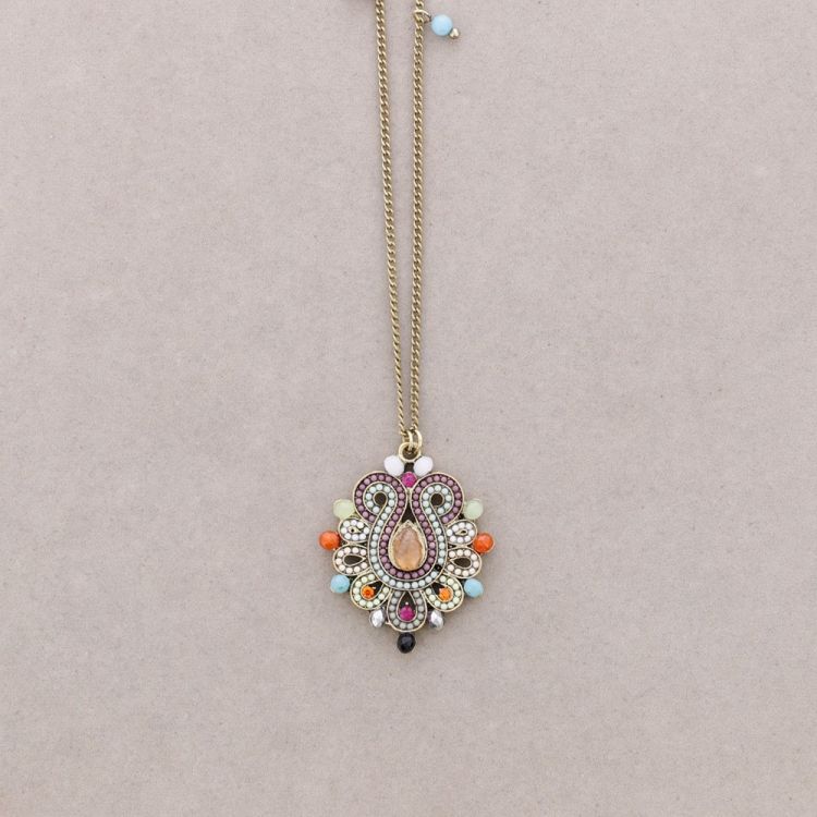 COLLAR LARGO COLG. CUENTAS INCRUSTADAS 2