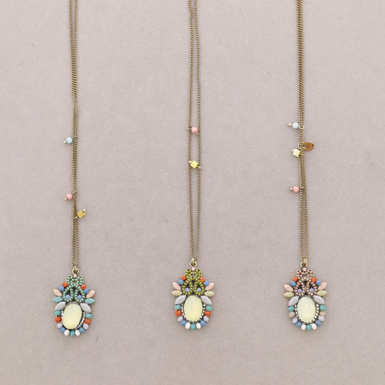 COLLAR LARGO COLG. CUENTAS INCRUSTADAS 2