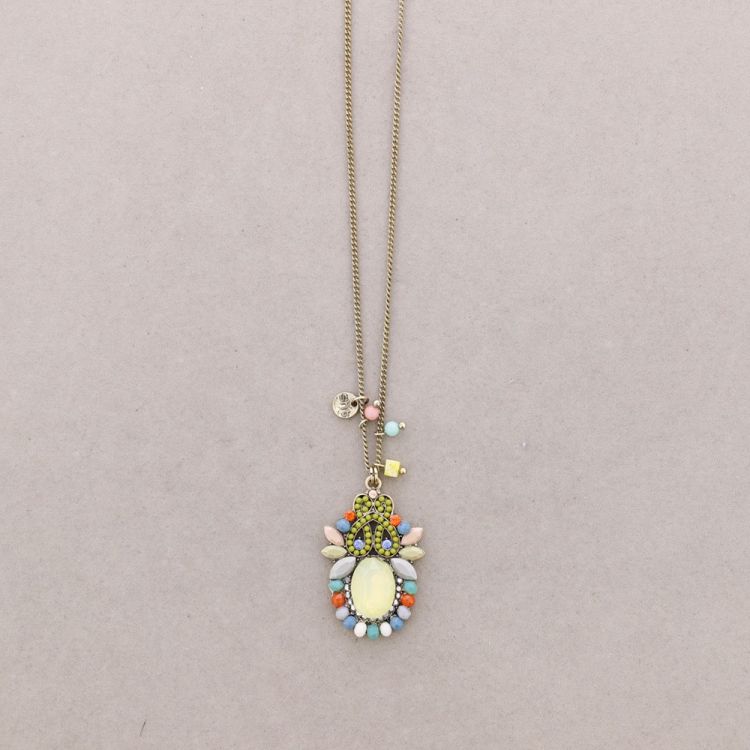 COLLAR LARGO COLG. CUENTAS INCRUSTADAS