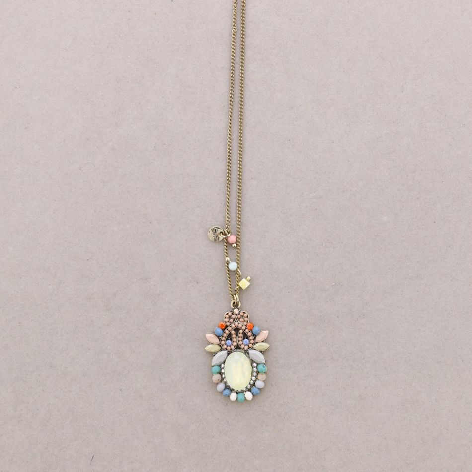 COLLAR LARGO COLG. CUENTAS INCRUSTADAS