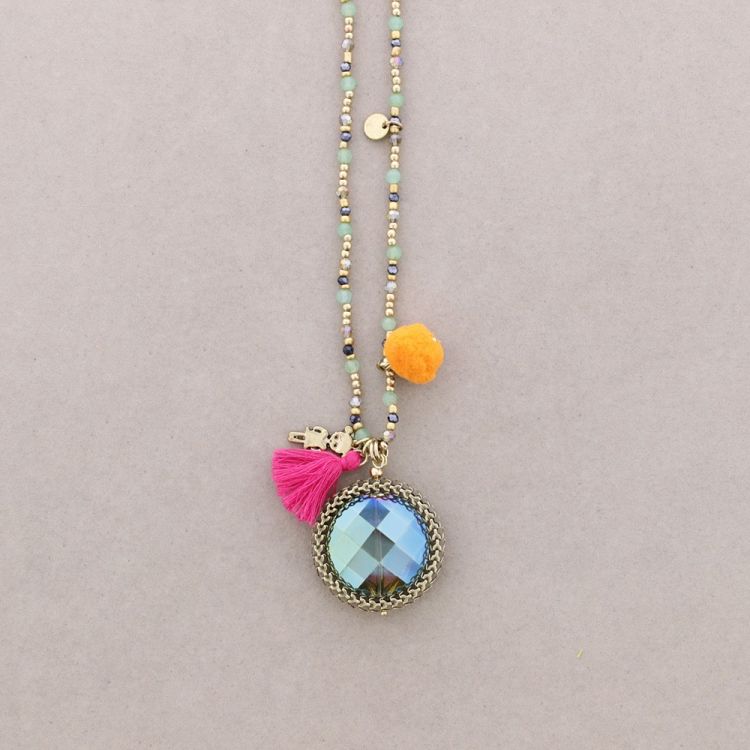 LONG NECKLACE WITH PENDANT STONES