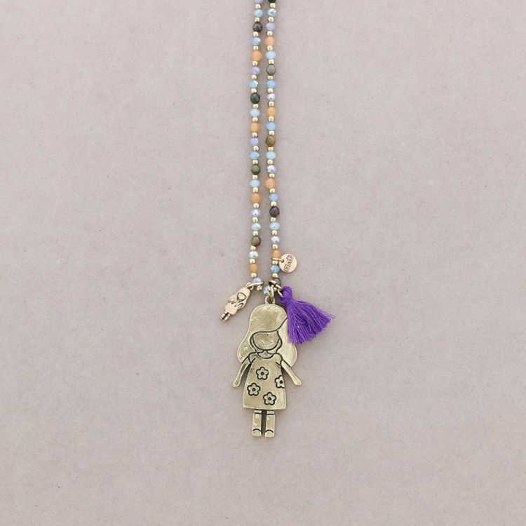 COLLAR LARGO PIEDRAS COLGANTES
