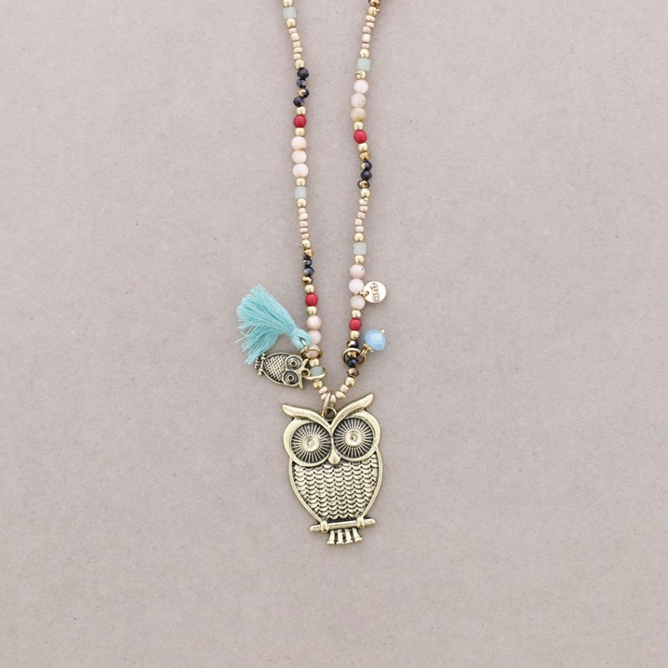LONG STONE PENDANT NECKLACE