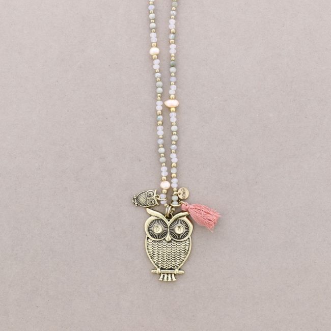 COLLAR LARGO PIEDRAS COLGANTES