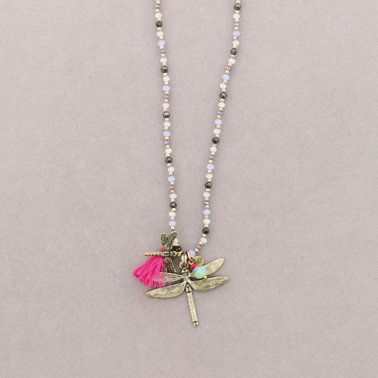 LONG STONE PENDANT NECKLACE