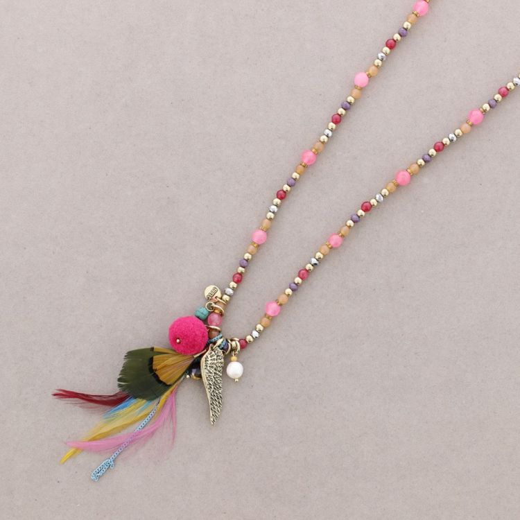 COLLAR LARGO PIEDRAS COLGANTE