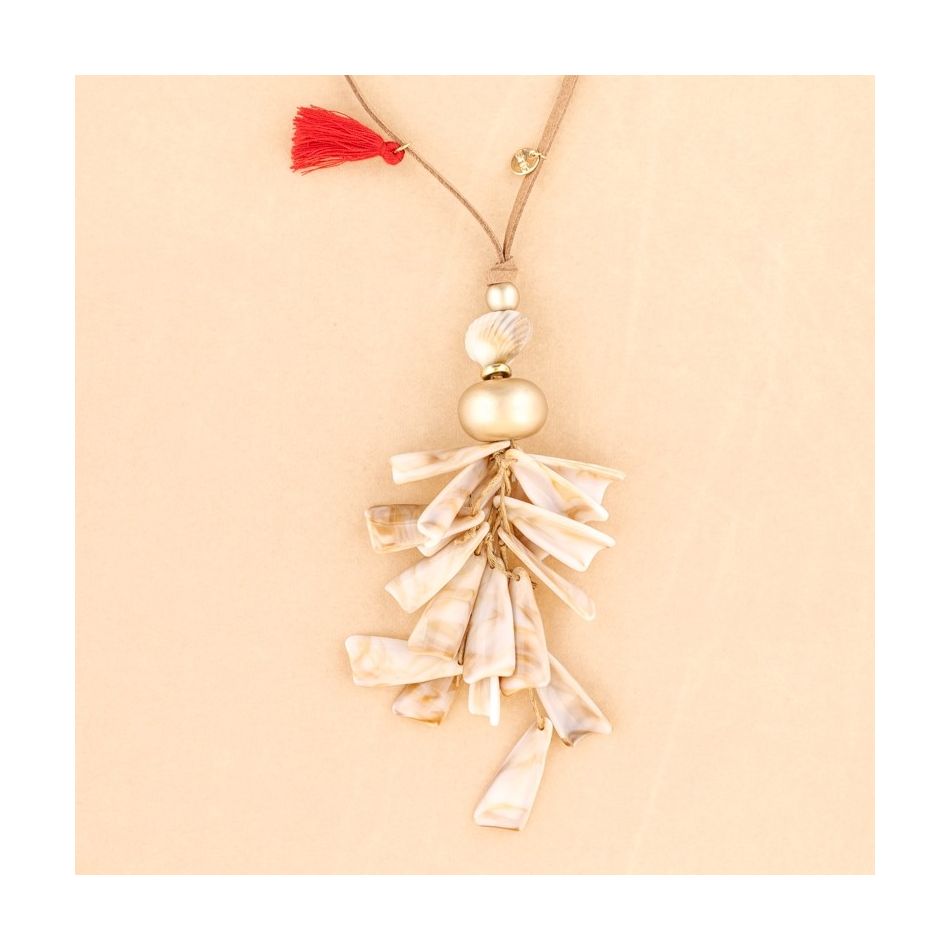 LONG RESIN PENDANT NECKLACE