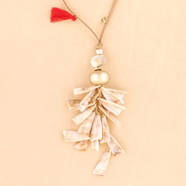 LONG RESIN PENDANT NECKLACE