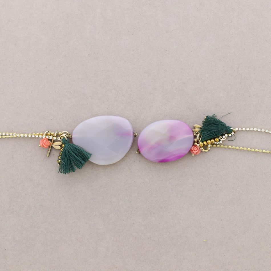 LONG NECKLACE WITH STONE PENDANT