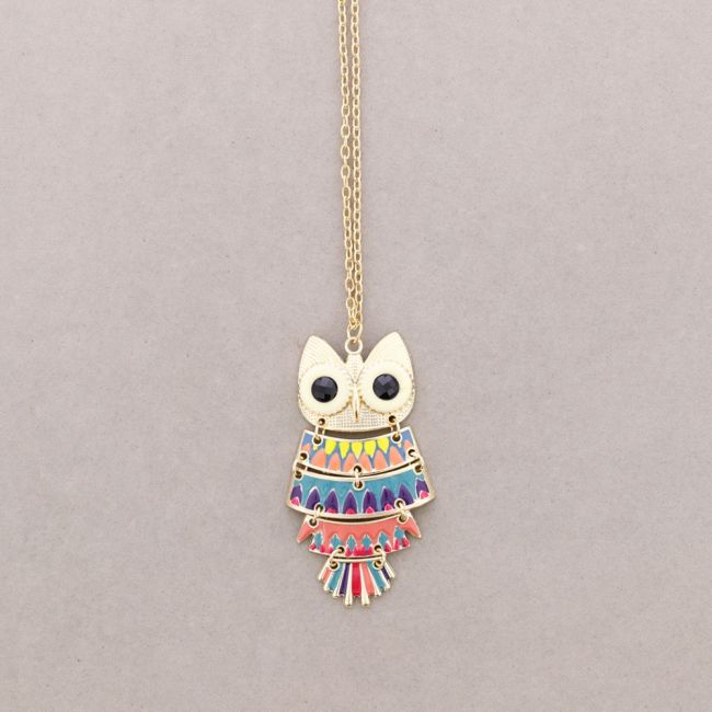 COLLAR LARGO COLG. METAL ESMALTE