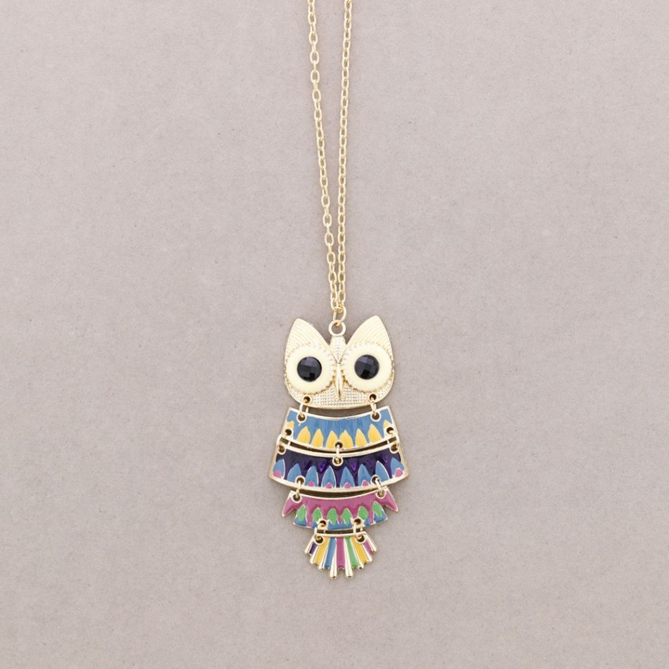 COLLAR LARGO COLG. METAL ESMALTE