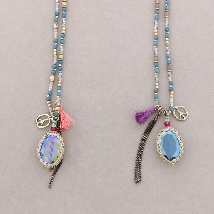COLLAR LARGO PIEDRAS COLGANTE 2