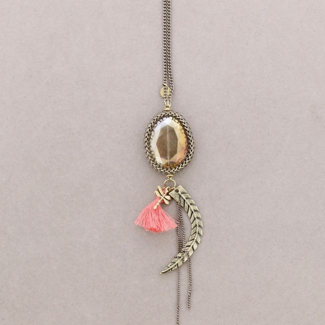 LONG PENDANT NECKLACE  FRINGE