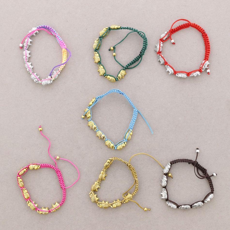 MACRAME METAL BEADS BRACELET