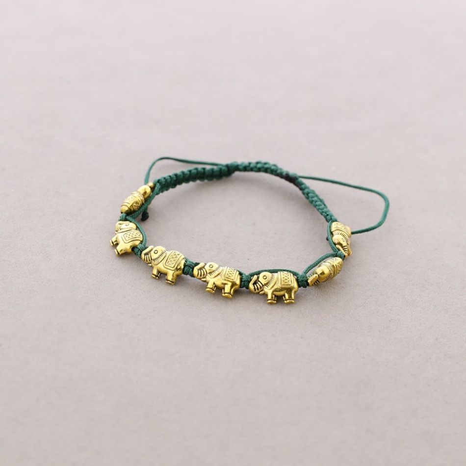 PULSERA MACRAME CUENTAS METAL
