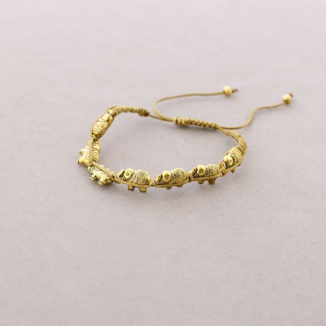MACRAME METAL BEADS BRACELET
