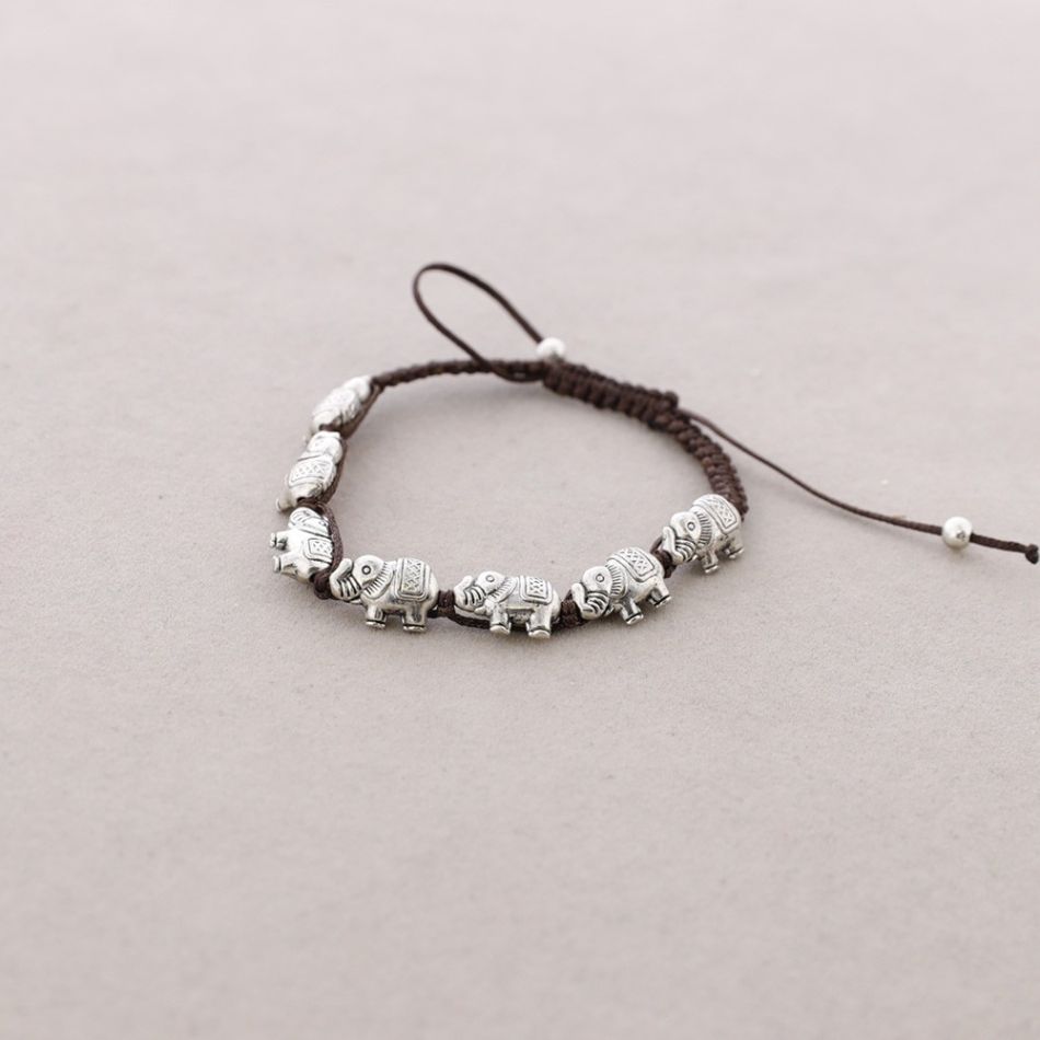 MACRAME METAL BEADS BRACELET