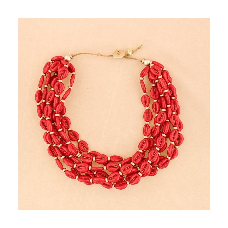 RESIN SHELL SHORT NECKLACE