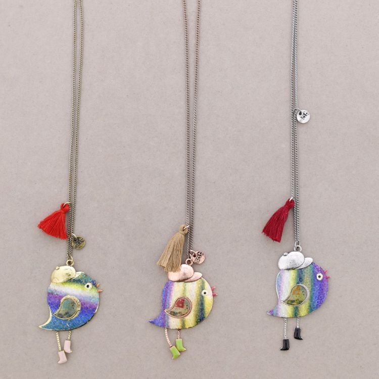 COLLAR LARGO COLG. METAL ESTAMPADO 2