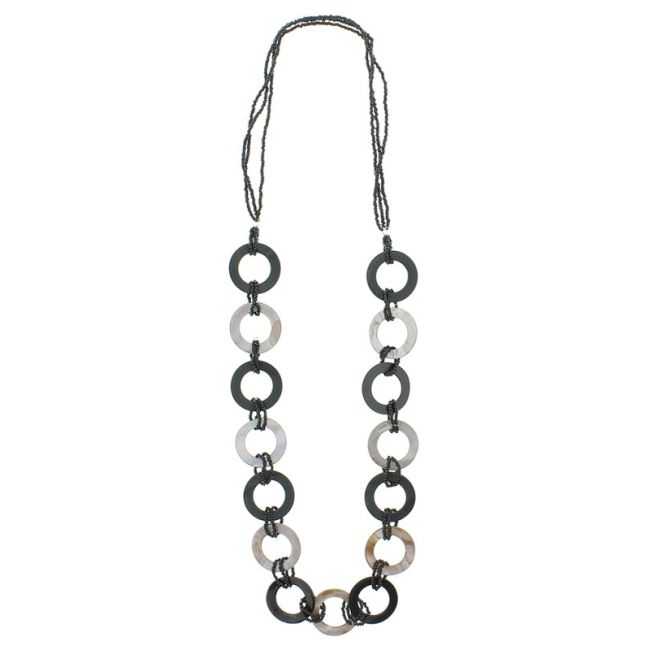 COLLAR LARGO CUENTAS NÁCAR